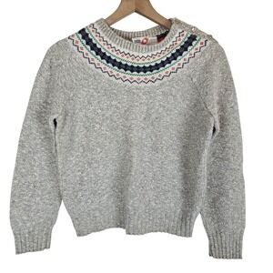 Pandora Scotchkin Fair Isle vintage Sweater Jumper Made in USA gray size‎ M/L